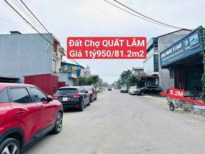 giá 1tỷ950/81.2m2 ngay chợ quất lâm kinh doanh được luôn ngay sát cổng chợ khu du lịch quất lâm