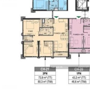 bán căn hộ 3pn, 2wc tại the paris - vinhomes ocean park, 5,7 tỷ, 74m2