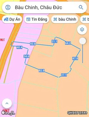 bán khoảng 7 sào 5 (7499m2) đất xã bàu chinh, huyện châu đức, brvt. giá 3.6 tỷ