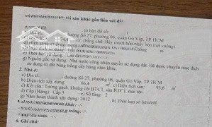 6.1 tỷ tl, 62m, công nhận 75. bán nhà 350/ lê đức thọ - đs 27 phường 6 gò vấp, gần phạm huy thông