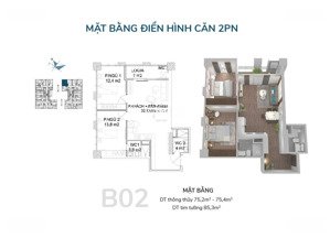 chính chủ bán căn hộ siêu hiếm. 1000 năm mới có 1 căn. 77m2 tầng cao. 2pn-2vs đủ đồ. cửa đn - đb.