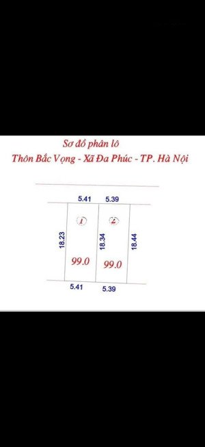 bán đất 99m2 tại bắc phú, sóc sơn, hà nội, 23 triệu / m2