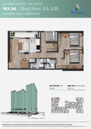 bán căn hộ 3 phòng ngủ tầng cao fpt plaza 3 đà nẵng