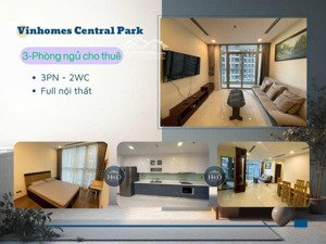 cho thuê căn hộ cc 2pn, 2wc, 95m2 tại vinhomes central park, giá thỏa thuận, bình thạnh, hcm