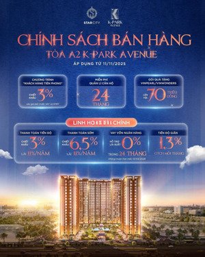 đầu tư thông minh - kiến tạo giá trị cùng k - park avenue vinhomes star city