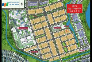 cc cần bán lô đất tại fpt city đà nẵng, giá ưu đãi 5,5 tỷ, 96 m2 - kẹp công viên siêu thoáng