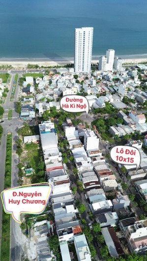 bán cặp đất trương quyền sát biển, dt 150m², đường 7.5m, xây căn hộ, villa giá 21,x tỷ
