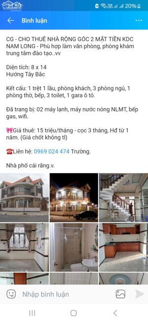 Biệt thự góc 2 mặt tiền kdc Nam Long