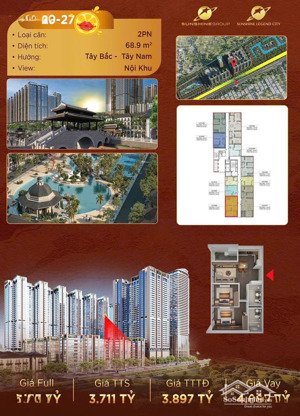 bán gấp cc 3pn, 2wc, 69m2 tại sunshine legend city, 3,7 tỷ, văn giang, hưng yên