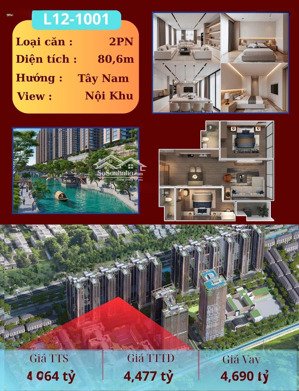 sống đẳng cấp giữa lòng thủ đô căn hộ 2pn đẹp nhất tòa legend 12 2pn 80.6m2, 4.264 tỷ