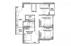 cho thuê căn góc cc the rivana, 8,9 triệu, 101,4m2, 3pn, 2wc, view đẹp, bình dương