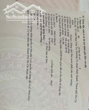 Nhà 3 tầng 3x7m 2PN 3WC 87/16B Phan Văn Trị 4.5 tỷ