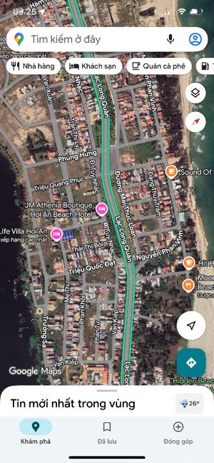 cần bán đất làng chài tân thành-hội an.dt:190 m2 đường mẹ thứ.giá:37 triệu/m2