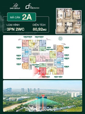 chủ nhà vào nam công tác nên cần bán gấp căn góc 3pn đông nam tầng 10 dự án the fibonan giá 6 tỷ