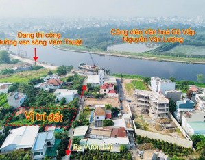 bán đất 8x45m, sát đường ven sông vàm thuật cực kỳ tiềm năng, đường trước nhà 8m đang rải nhựa