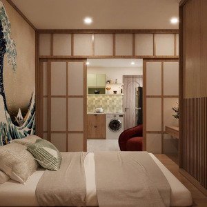 cho thuê căn hộ 1 phòng ngủ 30m2 phong cách nhật bản tối giản, giá chỉ từ 5.5m tân bình
