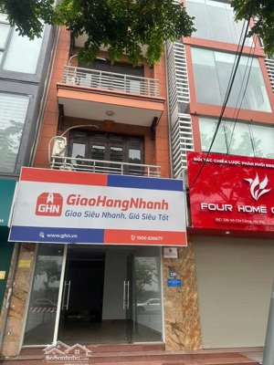 cho thuê nhà mặt đường 128 võ chí công. mt 5m, vỉa hè 10m, 5 tầng, hướng tây bắc, đường rộng 60m