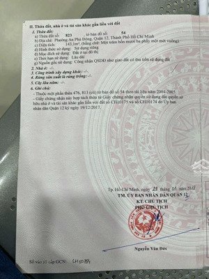 bán đất hẻm 224 đường vườn lài, phường an phú đông, giá 7.55 tỷ, diện tích 5 x 28.6m