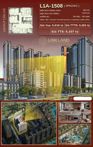 căn 3pn view biệt thự đảo tầng trung 15 siêu đẹp hàng ký mới cđt giá 50tr/m2 rẻ hơn cả masteri vin3