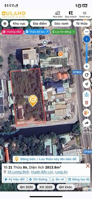 chính chủ cho thuê 3000m2 đất full thổ cư khu vực bến lức long an