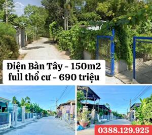  CẶP LIỀN KỀ 300M² FULL THỔ CƯ – ĐIỆN BÀN TÂY Chỉ 690 triệu/lô – Sổ sẵn