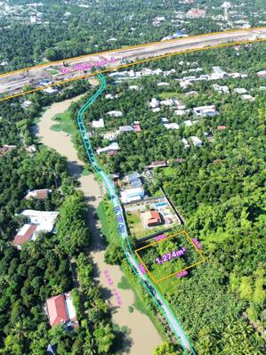 Lô đất view rạch đường xe tải, gần quán cfe Gia Nguyên, chủ ngộp cần bán gấp