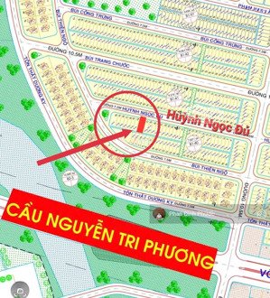 bán đất đường huỳnh ngọc đủ - gần cầu ntp - hòa xuân