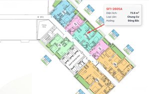 hàng độc quyền - 6,5 tỷ, 73,8m2, tầng cao, view đẹp, sky forest residences ecopark.