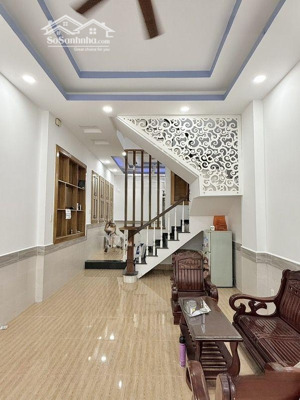 siêu phẩm lê văn thọ.gò vấp - hẻm xe hơi nhà 4 tầng mới đẹp nở hậu phong thủy 4pn khép k