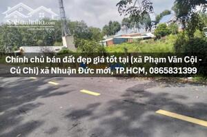 ⭐Chính chủ bán đất đẹp giá tốt tại (xã Phạm Văn Cội - Củ Chi) xã Nhuận Đức mới, TP.HCM, 0865831399