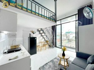 duplex ban công rộng 35m2 mới xây 100% - full nội thất - ngay lotte mart nguyễn văn lượng