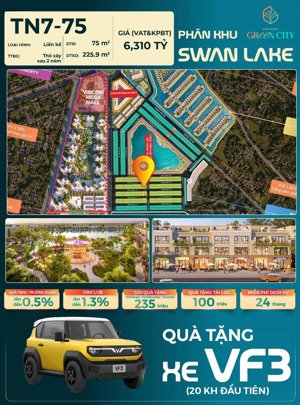 tại vinhomes green city, dòng sản phẩm nhà phố có chính sách giản xây cực kỳ hấp dẫn