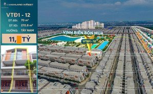 độc quyền siêu phẩm liền kề 70m2 vịnh thiên đường - căn đầu trục vtd 1 giá tốt nhất thị trường