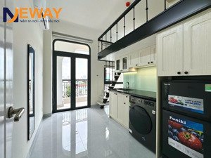 duplex ban công 28m² nhà mới 100% full nội thất máy giặt riêng | gần công viên nước đầm sen