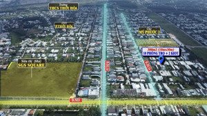 bán trọ vị trí đẹp nhất khu mỹ phước 3, dt 300m2, 10 phòng 2 kiot shr full phòng