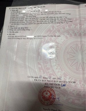 tin vip: bán gấp lô đất 125m2 thổ cư ngay tỉnh lộ 2, phước vĩnh an, củ chi. sổ hồng riêng, chỉ 1 tỷ