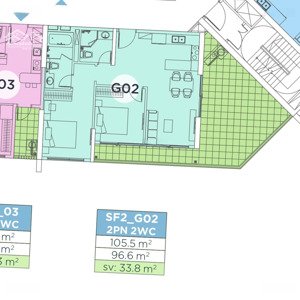 2pn sky forest có vườn riêng 33m ban công hướng mát giá rẻ so với mặt bằng chung