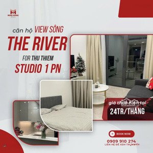 cho thuê căn hộ 2pn the river thủ thiêm full nt giá 24tr bàn giao ngay
