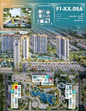 01 căn duy nhất ký chủ đầu tư căn 03 ngủ góc, tầng trung tòa f1 masteri era landmark vinhomes 3