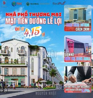 bán nhà phố thương mại becamex mặt tiền đường lê lợi tthc tỉnh bình dương,giá 4,1 tỷ đến 7tỷ
