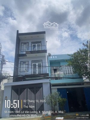 nhà 3 tầng, mặt tiền đường nhựa 10m, cách lê văn lương chỉ 50m - giá 6,5 tỷ