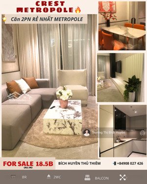 [bán] 2pn crest giá chỉ bằng căn 1pn metropole