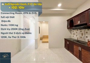 cho thuê cc mini 2pn, 1wc, 10 triệu, 100m2 tại nguyễn oanh, gò vấp, hcm
