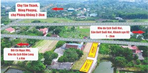 lô góc cẩm lĩnh 2-3 mặt tiền đường thông thoáng, view cánh đồng mát mẻ, cách hồ suối hai chỉ 1,5km