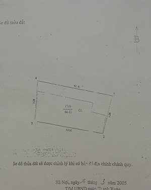 bán nhà đất ngõ 203, trường chinh, thanh xuân. sổ đỏ chính chủ không quy hoạch. dt 66.82m2 mt 5.25m