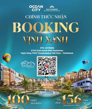 chính thức nhận booking phân khu vịnh xanh - vinhomes ocean park 3