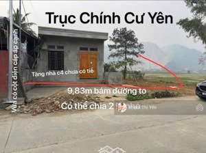 bán lô đất trục chính cư yên- lương sơn. diện tích: 224m2 có 139,8m2 ont bám trục chính liên xã