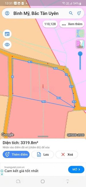 siêu phẩm lô đất 2 mặt tiền bình mỹ 3319.8m2 đất skc + 600m thổ cư, đường container. giá chỉ 19 tỷ