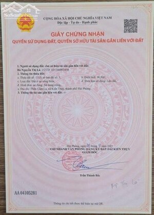 Bán đất Thanh Sơn - Kiến Thụy - Hải Phòng