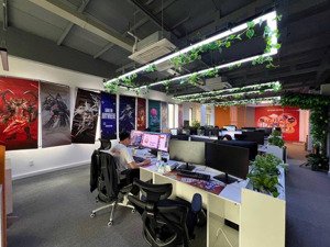 cho thuê vp 110m2 khu cư xá bắc hải q10 sàn thiết kế đẹp, ngăn sẵn phòng, có sân đậu ô tô